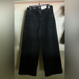 a.n.a Black Wide Leg Flare Jeans